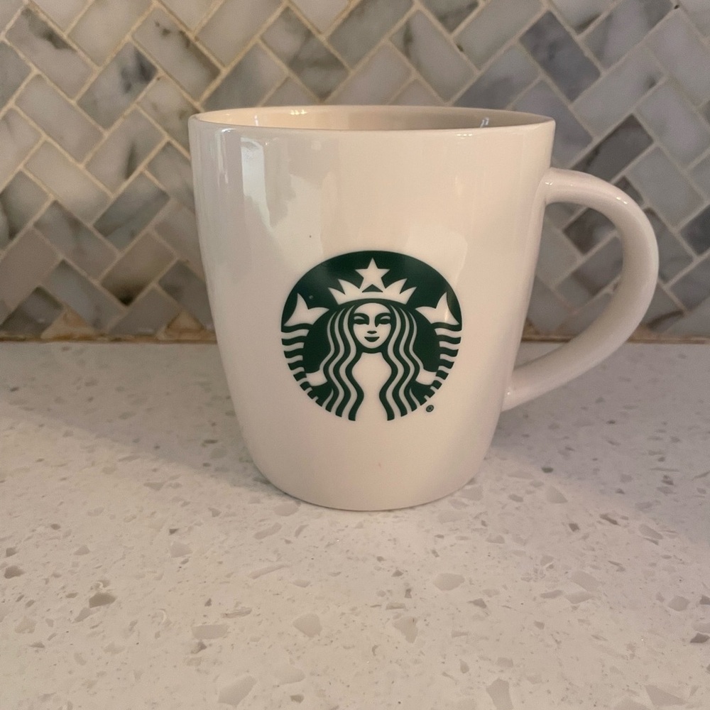 Starbucks Classic Siren Signature Ceramic Coffee Tea Mug 12 oz Minimal